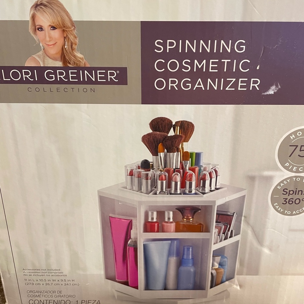 White Spinning Cosmetic Organizer by Lori Greiner